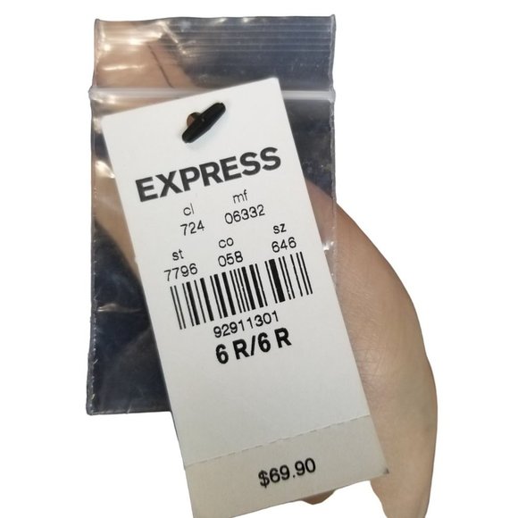 Express Womens 6R Black Tuxedo Striped Columnist S - Picture 5 of 10